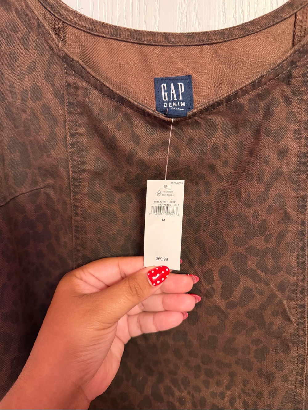 Gap denim cheetah print dress - Picture 5 of 6